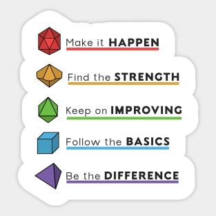 RPG Gamer dice motivational meaning for everyday Sticker